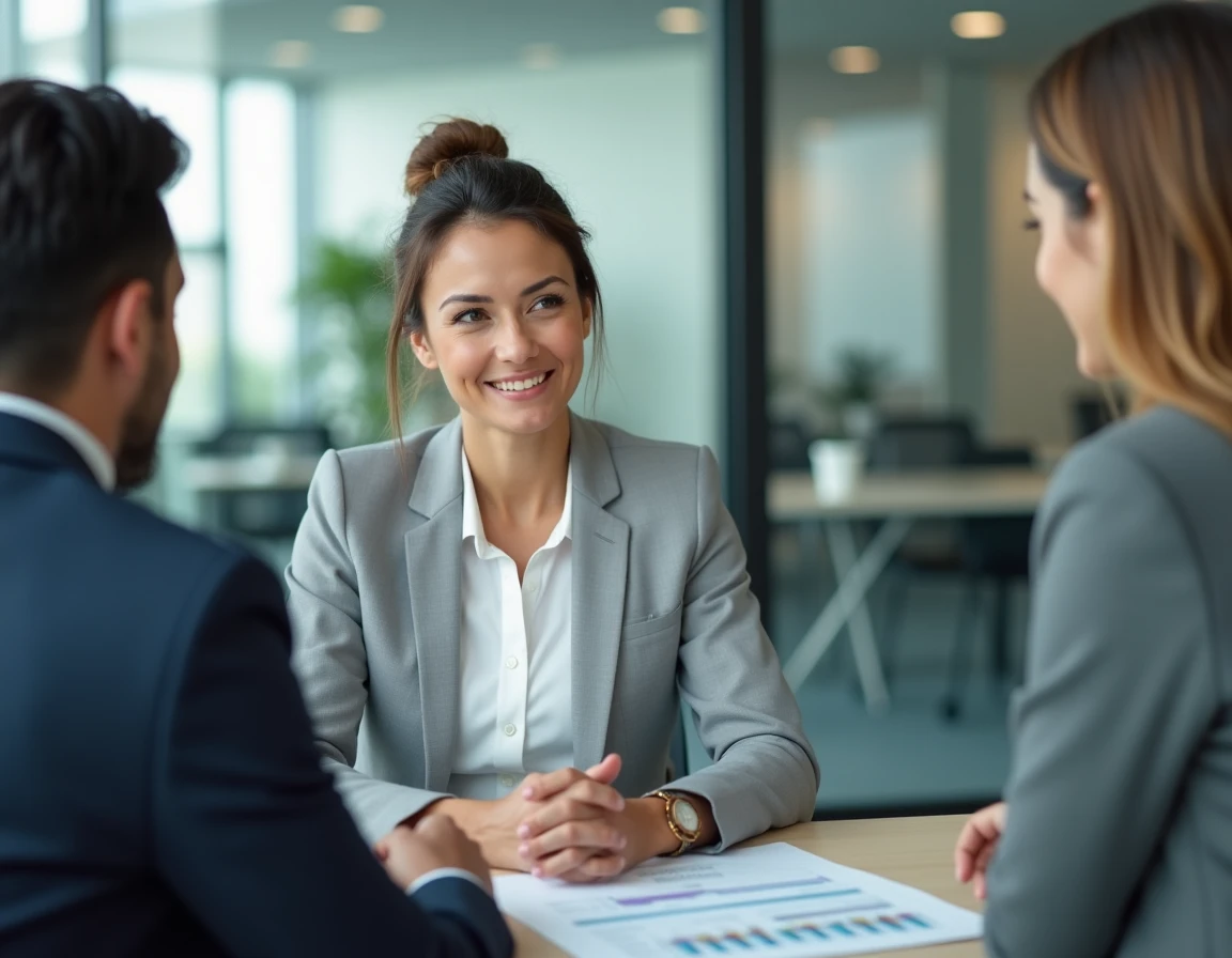 Femme consultant un conseiller financier pour comparer les avantages fiscaux du PEA et du compte-titres ordinaire